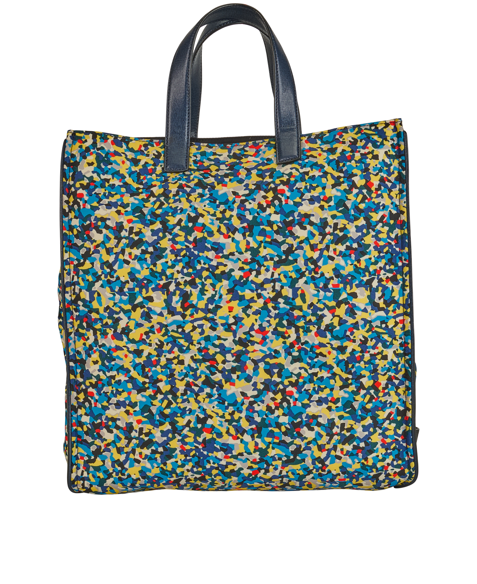 Monster Tote, &pound;395, Handbags, Navy, Leather/Nylon, Back view